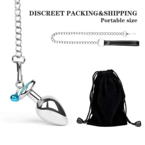 0f383225766e3c24 BELL Jeweled Butt Plug With Chain